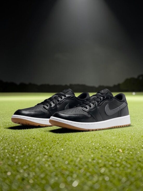Air Jordan 1 Low Golf Shoes Mens Size 7.5 Black/Gum DD9315 005 (NEW) main image 4